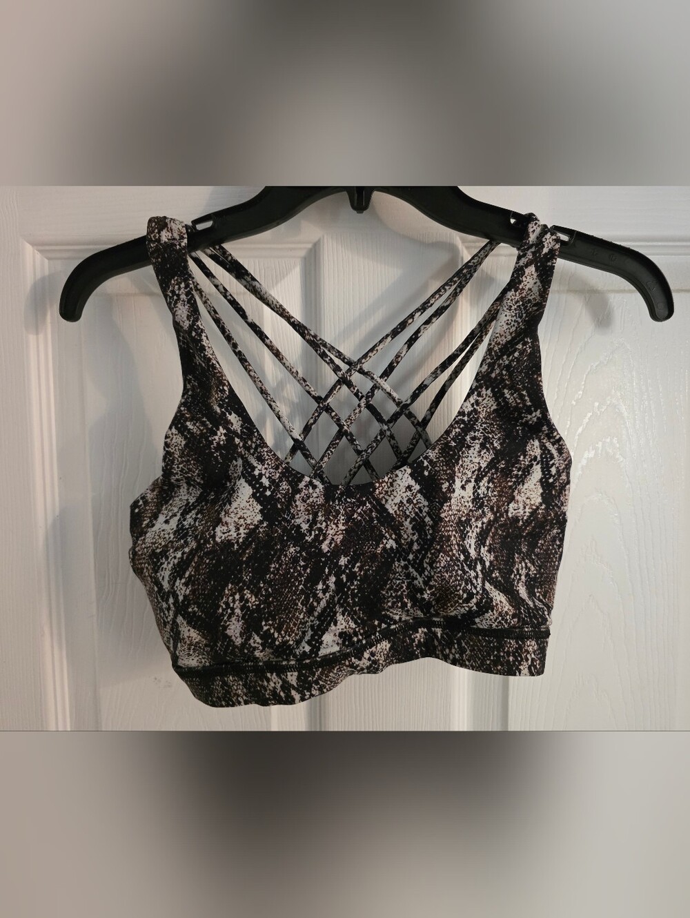 CVG Gear Snakeskin Butterfly Back Sports Bra, Medium